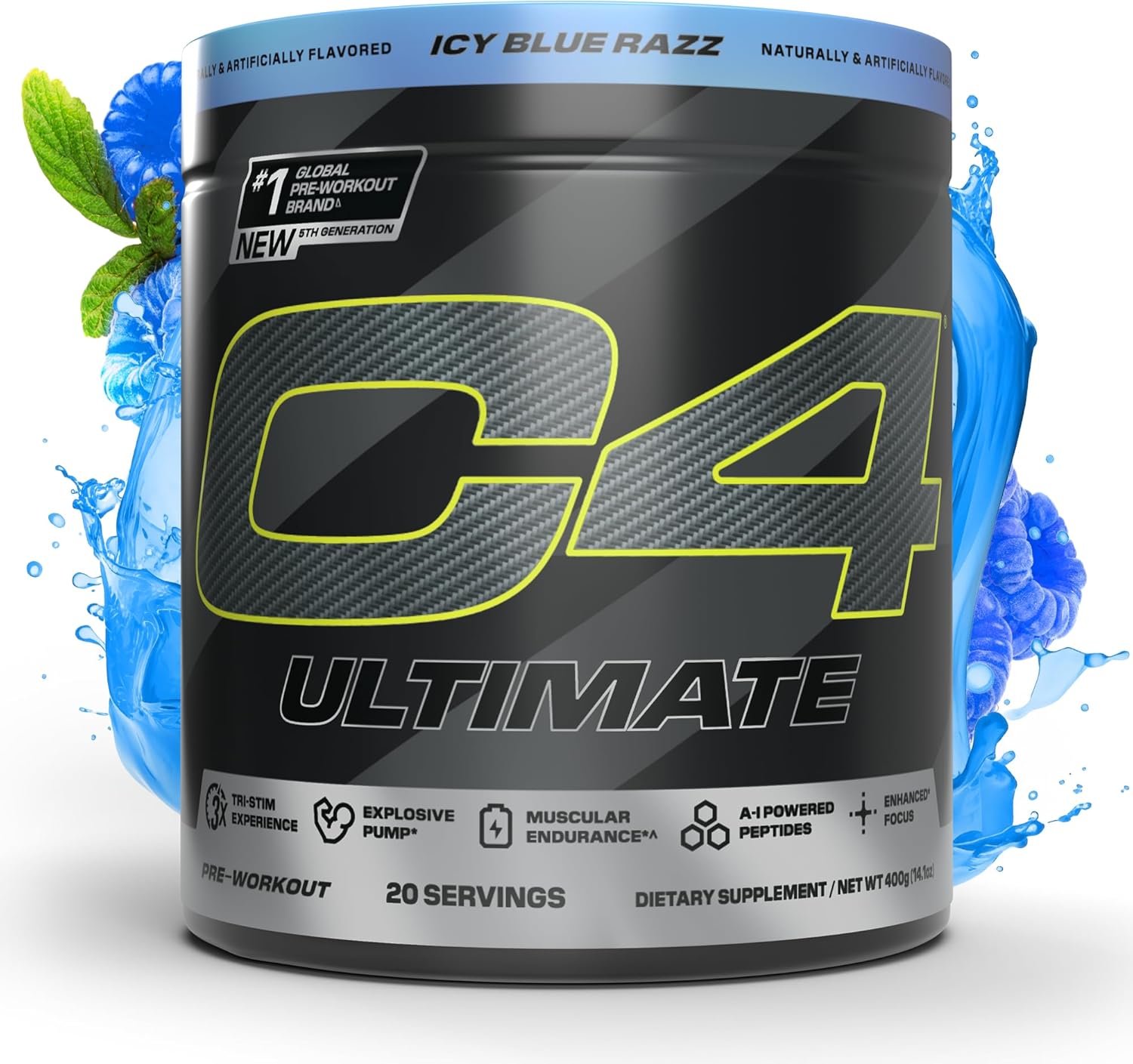 c4 ultimate pre workout powder - sugar free preworkout energy supplement for men